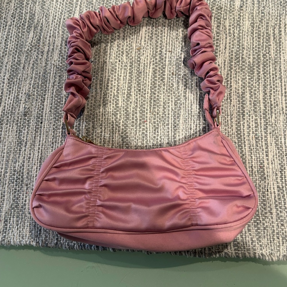 Pink Ruched Women's Bag